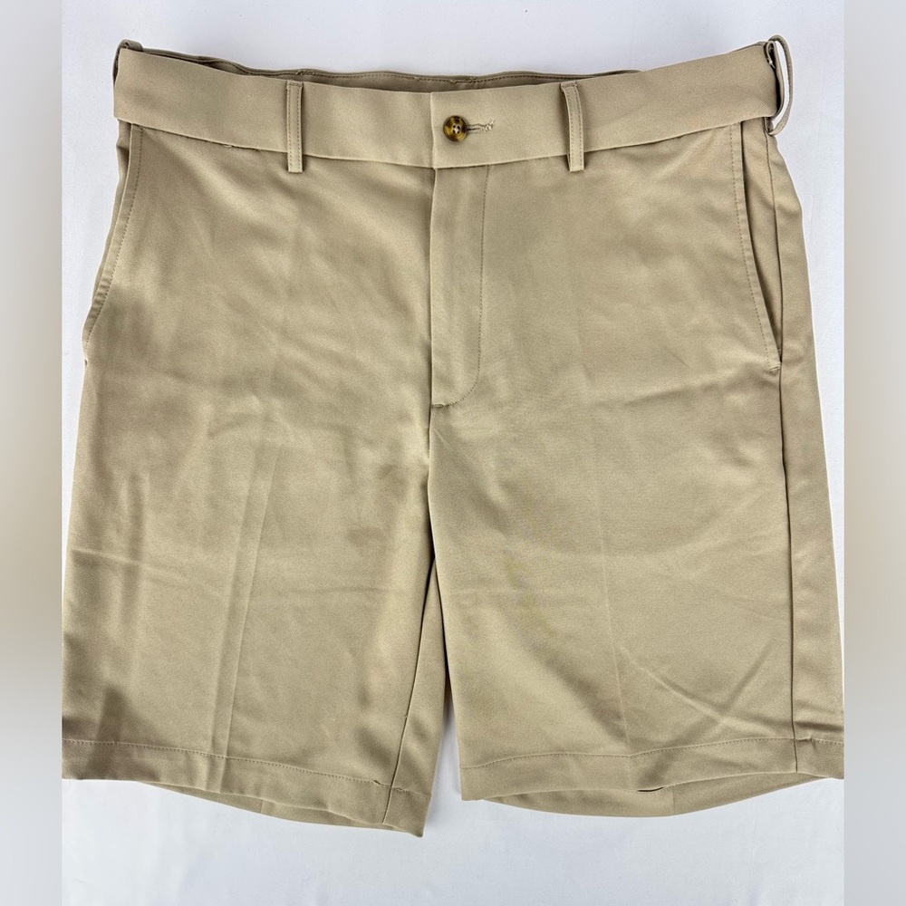 PGA Tour Khaki Flat Front Golf Shorts
